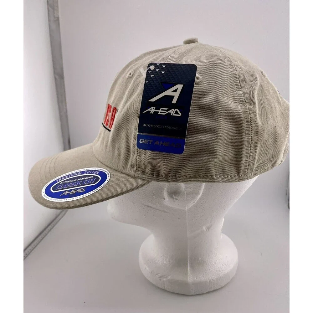 Ahead Hat Metals USA Classic Cut Beige Adjustable New With Tags
